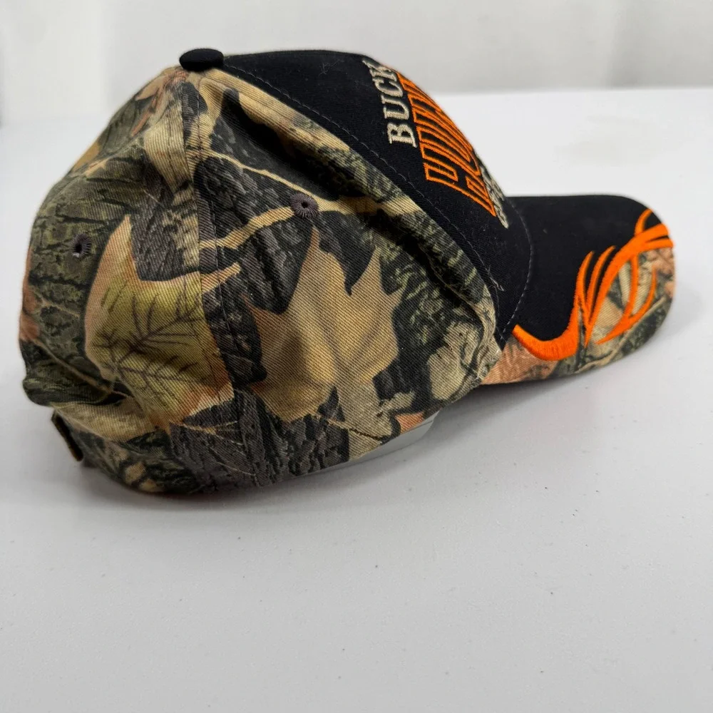 Buck Hunters Get More Tail Hat Mens OSFA Black Camo Funny Deer Hunting Cap